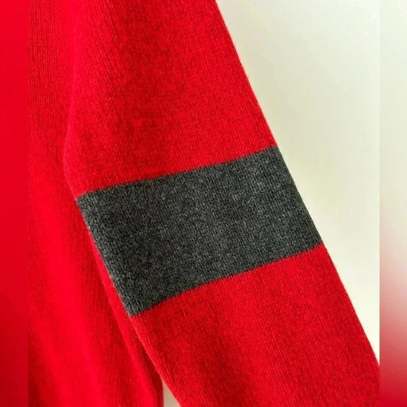 Tommy lambswool red  v neck sweater - Picture 6 of 11